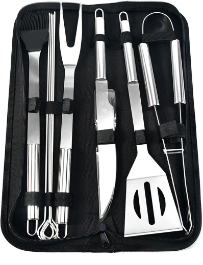 Ag666g grill-sæt 10 stk kuffert