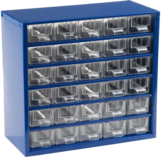 Metalværktøjsskab med 30 små skuffer 30,5 × 28 × 15,5 cm TOKOZ