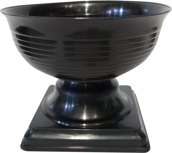 Pelikan blomsterkrukke med bund, sort