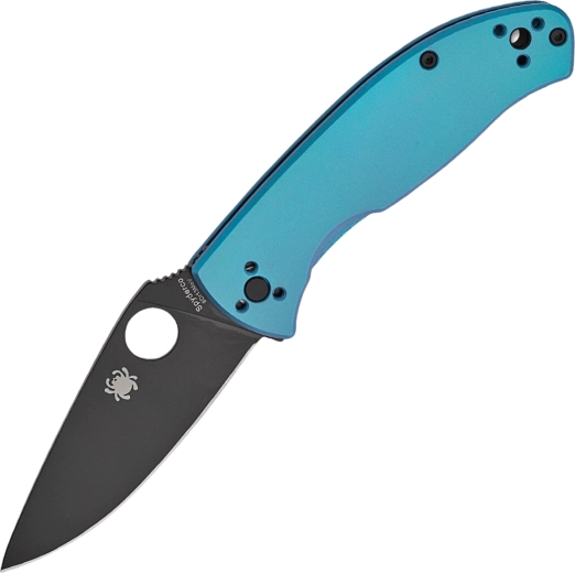 Foldekniv Spyderco Tenacious Blue, titaniumskaft, sort klinge 8,5 cm