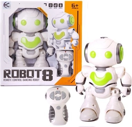 Interaktiv robot med lyd-, bevægelses- og lyseffekter - 1 stk.