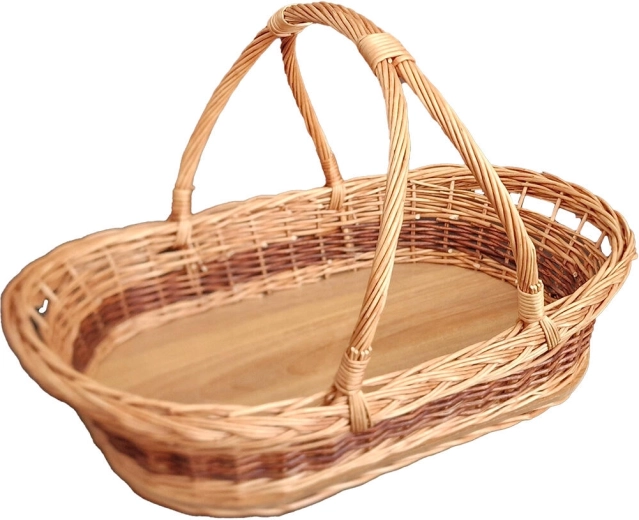 Fletbakke med håndtag mellem 44 × 30 × 27 cm, lakeret