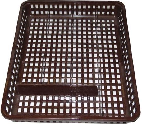 Bred bestikindsats til skuffe 35 × 26 × 4,5 cm, brun plast