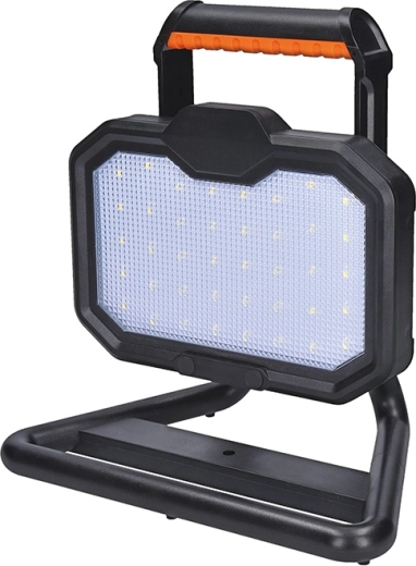 Solight bærbar genopladelig LED-arbejdslampe 20 W 2000 lm orange-sort