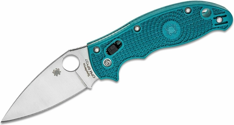 Foldekniv Spyderco Manix 2 Lightweight Mineral Blue CPM SPY27, stonewash, FRCP