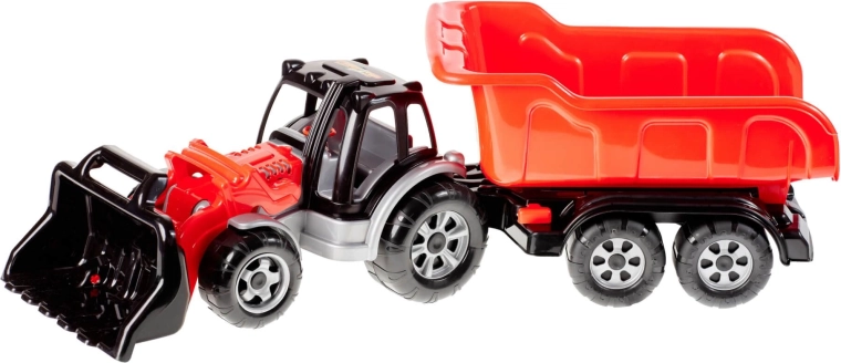 Traktor med læsser og trailer MAX