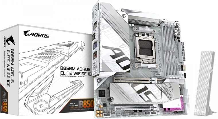 Gigabyte AORUS B850M elite WiFi 6E ICE bundkort mATX (AM5)