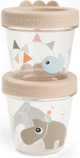 Done by Deer beholdere til babymad Celebration, sandfarvede - 2 stk.