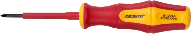 Isoleret krydskærvsskruetrækker PH0 3×60 mm