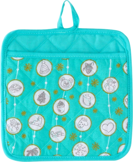 Jule-grydelap Toro turkis 17 × 17 cm