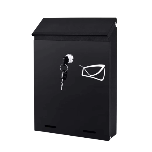 Postkasse HERON, stål, låsbar, 26 × 18,5 × 5,5 cm