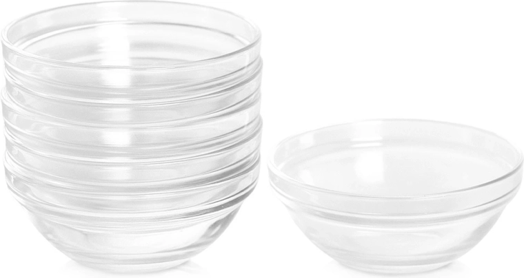Glasskåle til saucer og dips 9 cm, 6 stk., 135 ml Vilde