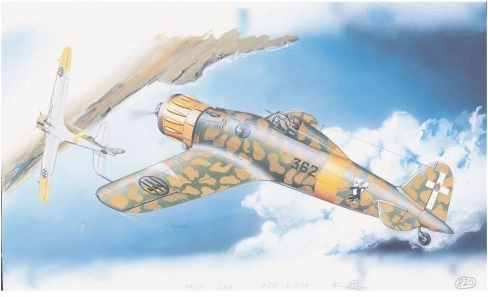 Byggesæt til model af flyet Macchi M.C. 200 Saetta (16,1 × 21,2 cm)