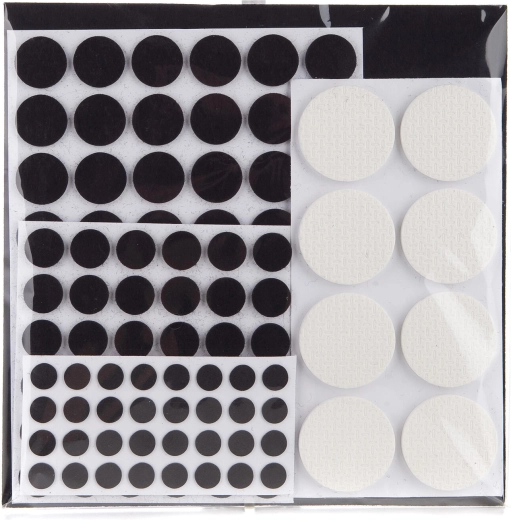 Filtbeskyttelsespuder til møbler – mix af størrelser og farver, 125 stk.