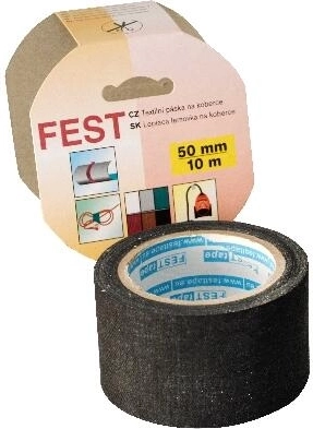 Tekstil-tæppetape 50 mm × 10 m FEST TAPE, mix af farver