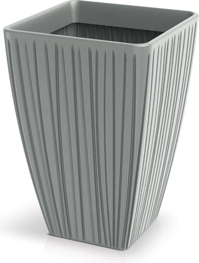 Plantekrukke Fero Square High 40 cm – betongrå, høj firkantet plastikpotte til planter