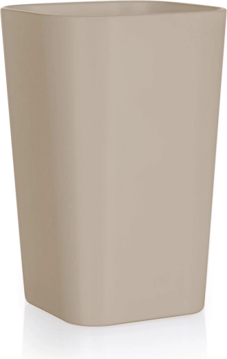 Badeværelseskrus i plast beige/grå 11 cm