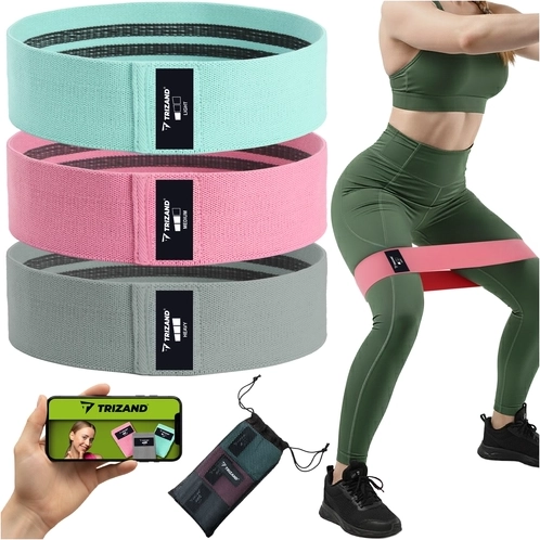 Trizand sæt med modstandsbånd til træning – 3 stk.