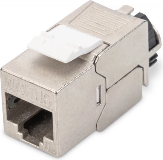 Afskærmet værktøjsfri DIGITUS RJ45 Cat 6A-keystone-modul