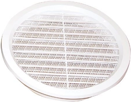 Ventilationsrist med net, diameter 150 mm, hvid
