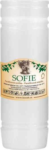 Erstatningsgravlys 18 cm, hvid, paraffin