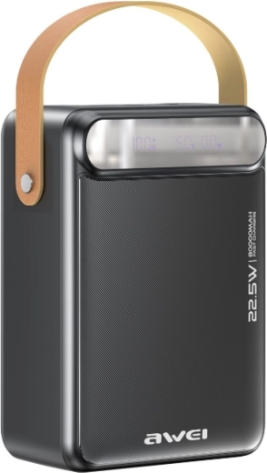 Awei P102K powerbank 80000 mAh med hurtigopladning 22,5 W