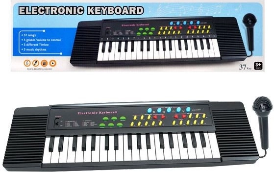 Elektronisk keyboard til børn med mikrofon (37 tangenter) - 1 stk.