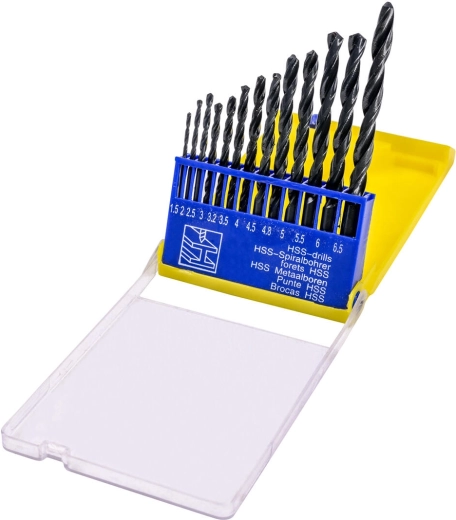 Sæt HSS metalbor 1,5–8 mm, 13 stk.
