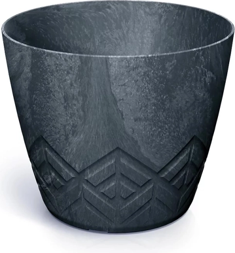 Blomsterkrukke med betoneffekt 13,8 cm antracit