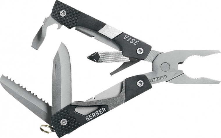 Multitool Gerber Vise Pocket Tool, sort, 10 funktioner
