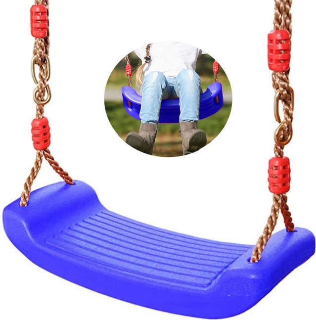 Gyngestativ til børn – gymnastikbar med håndtag til haven – Blå