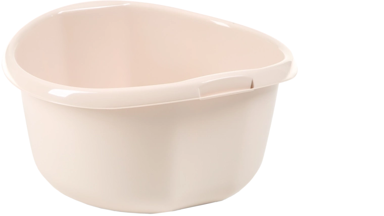 Plastisk oval skål 15 l lysebeige
