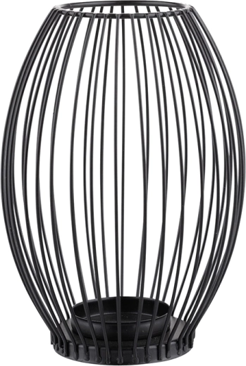 Sort metalstage med sprosser, sort, 23 cm