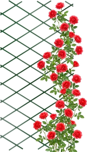 Grøn udfoldelig espalier til klatreplanter 180 × 90 cm