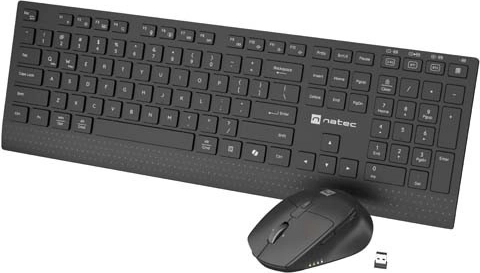 Natec Stingray 2 trådløst tastatur- og musesæt (2-i-1) med tilt scroll
