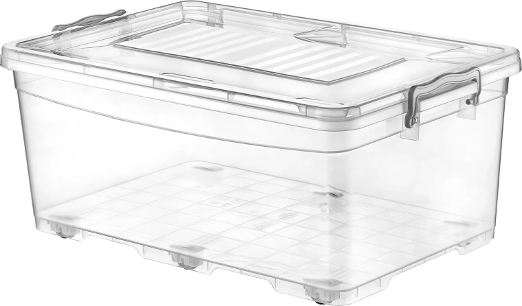 Opbevaringsboks med hjul 40 l transparent MULTI BOX