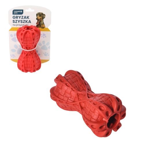 Tyggelegetøj til hunde formet som en kogle med plads til godbidder