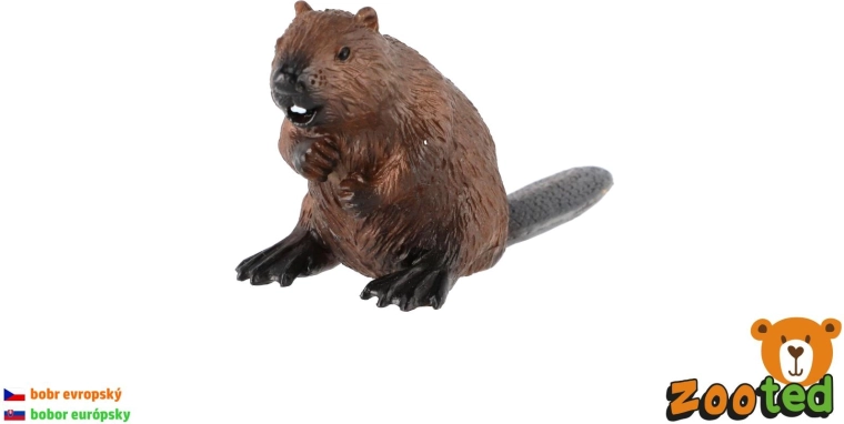 Europæisk bæver plastfigur 9 cm - 1 stk.