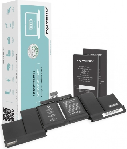 Movano batteri til MacBook Pro 15" Retina (A1398, 2015) A1618 8755 mAh 99,5 Wh