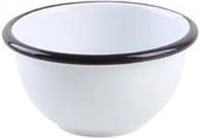 Emaljeskål 10 cm hvid