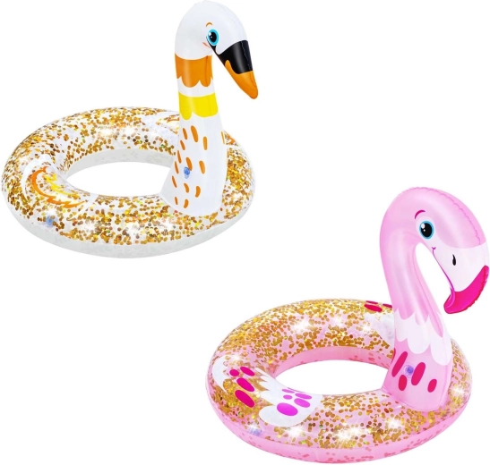 Oppustelig badering til børn BESTWAY – svane eller flamingo med glimmer