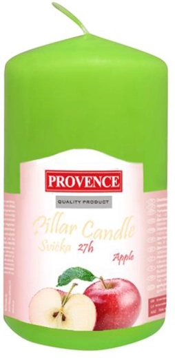Paraffin duftlys cylinder æble 6 × 11,1 cm