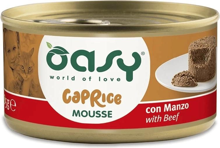 Oasy Caprice mousse med oksekød til katte 85 g
