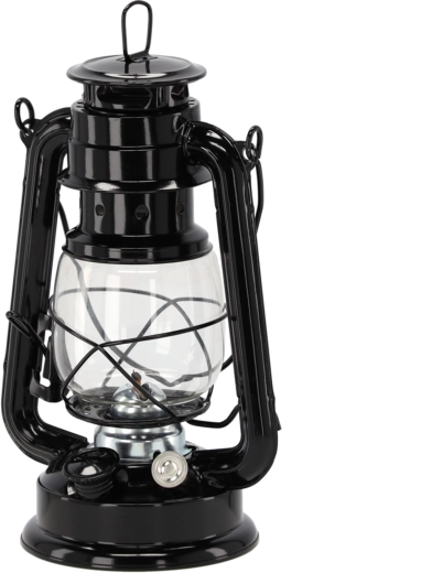 Klassisk metal petroleumslygte 28 cm