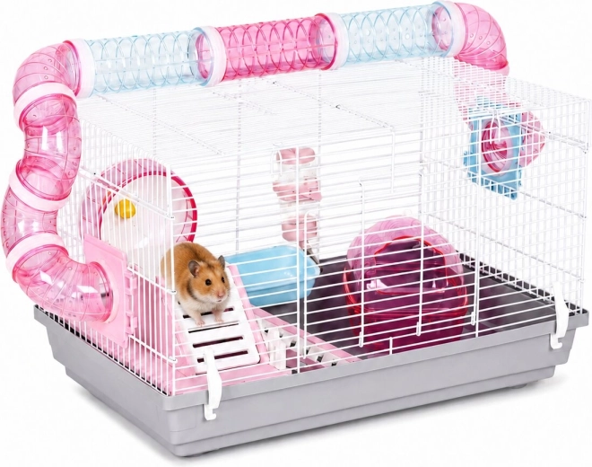 Petsi bur til hamster og små gnavere med tunneler og tilbehør