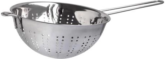 Rustfri stålsi med fine masker 10 cm med langt håndtag