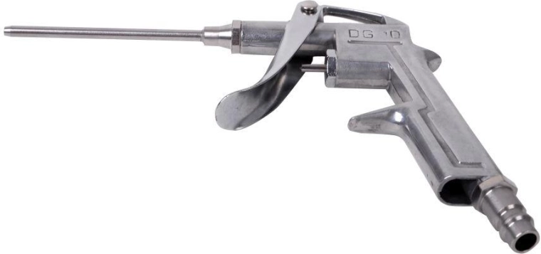 Blæsepistol med lang dyse