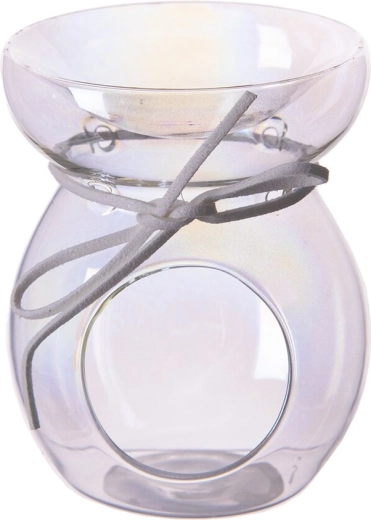 Glas-aromalampe med perlemorsagtig regnbueeffekt