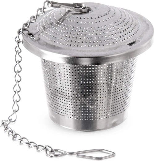 Tesil i rustfrit stål med kæde 4,5 cm