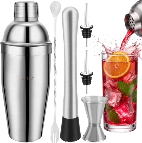 Bartendersæt til cocktails Zortiva 6i1 med shaker 700 ml